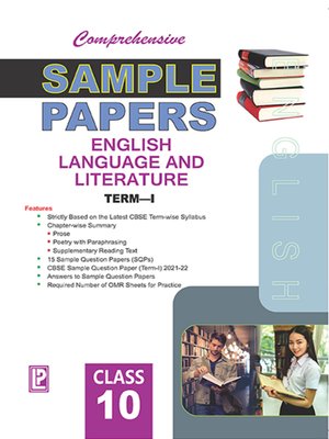 cover image of Comprehensive Sample Papers English Language and Literature X (Term-I)